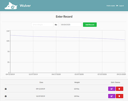 wulver weight app